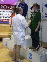 Aneta Fritscheová přebírá bronzovou medaili za 200P Aneta Fritscheová přebírá bronzovou medaili za 200P