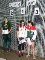 Vyhlášení 200 M, ročník 95, Terka Čudová stříbrná, Jůlinka bronzová Vyhlášení 200 M, ročník 95, Terka Čudová stříbrná, Jůlinka bronzová