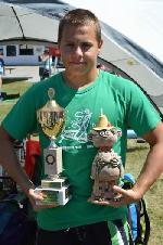 Matěj s trofejemi Matěj s trofejemi