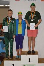 Vyhlášení 100M žačky 2002: 1. Julie Pleskotová, 2. Tereza Zaňková Vyhlášení 100M žačky 2002: 1. Julie Pleskotová, 2. Tereza Zaňková