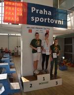 vyhlášení 200K žačky 2002 - 1. Julie Pleskotová, 3. Tereza Zaňková
