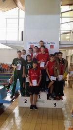 vyhlášení 4x50K žáci - 2. Vrána, Klessy, Chalupa, Hrunek