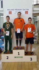 vyhlášení 100M žáci 2001 - 2. Tomáš Hrunek