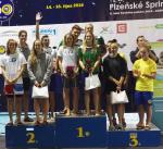 vyhlášení 4x50PŠ mix - 1. Tomáš Havránek, Kristýna Horská, Petr Novák, Anna Kolářová